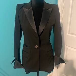 XS Ladies Barbara Bui black Tuxedo jacket